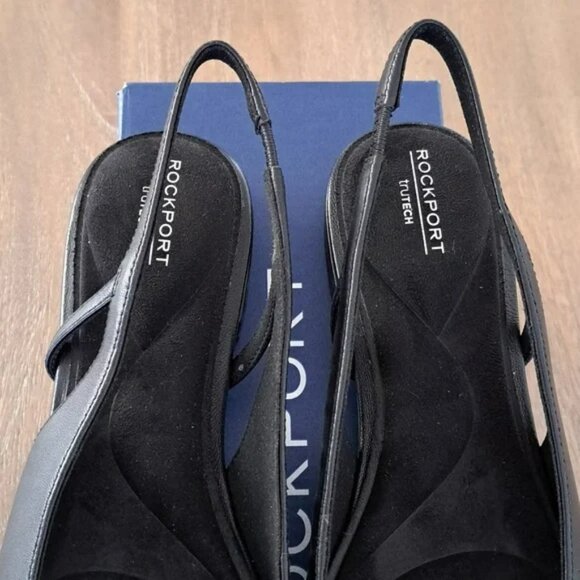 Rockport Sagey Slingback Ballet Flats - Color: Black - Size: 8 Wide - Picture 5 of 10